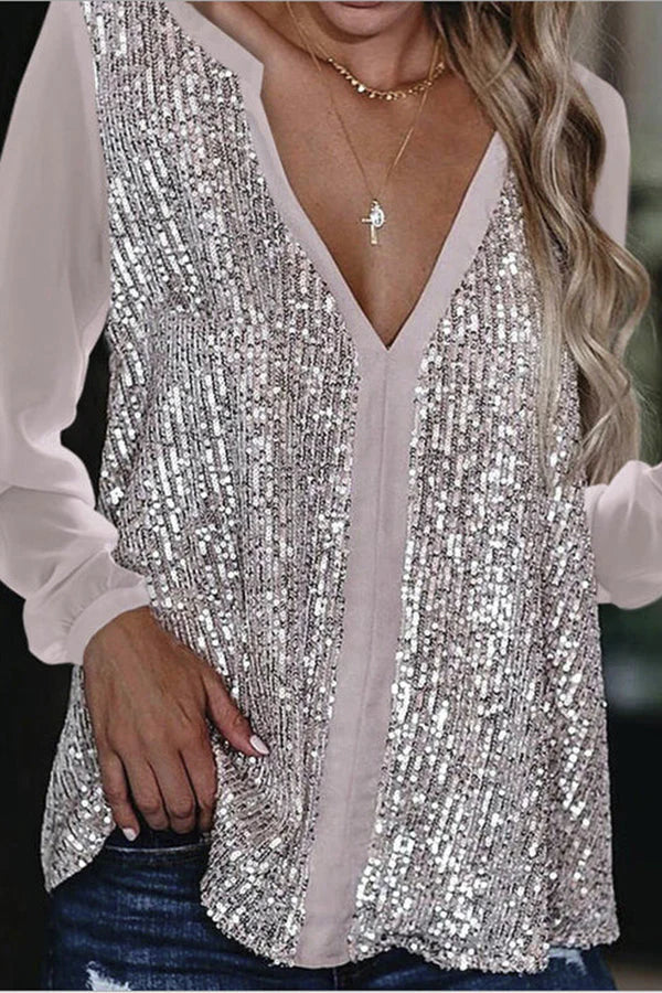 Buckett® | Long Sleeve Glitter Blouse - Image 5
