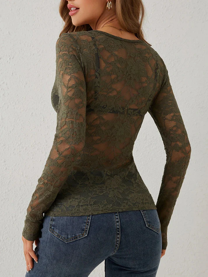 Buckey® | Long Sleeve Top With V-Neck And Lace - Image 5