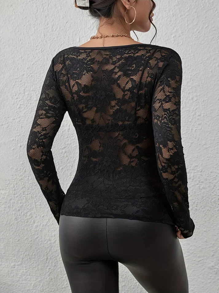 Buckey® | Long Sleeve Top With V-Neck And Lace - Image 8