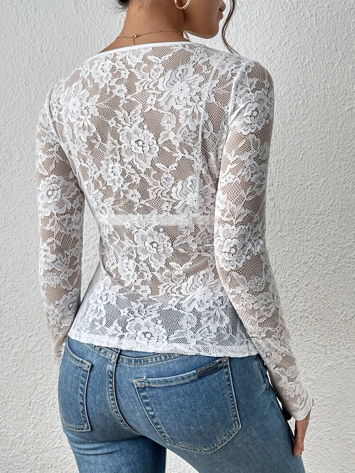 Buckey® | Long Sleeve Top With V-Neck And Lace - Image 9