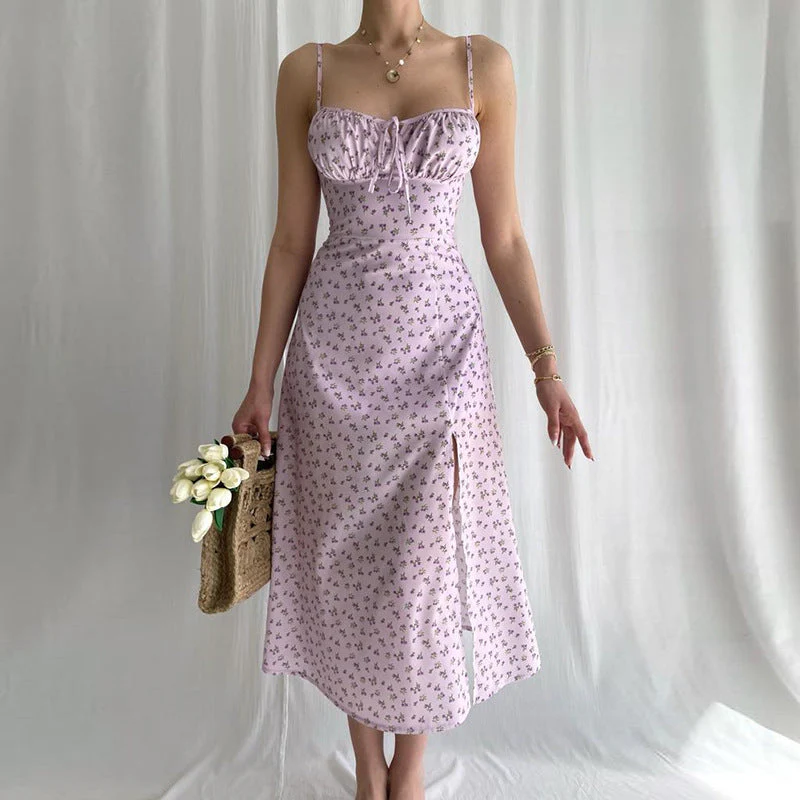 Camila® | Women'S Floral Print Maxi Dress With High Slit Design - Image 4