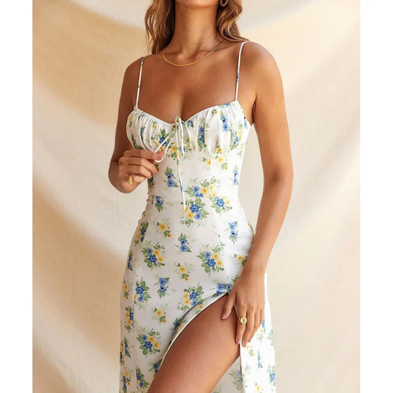 Camila® | Women'S Floral Print Maxi Dress With High Slit Design - Image 7