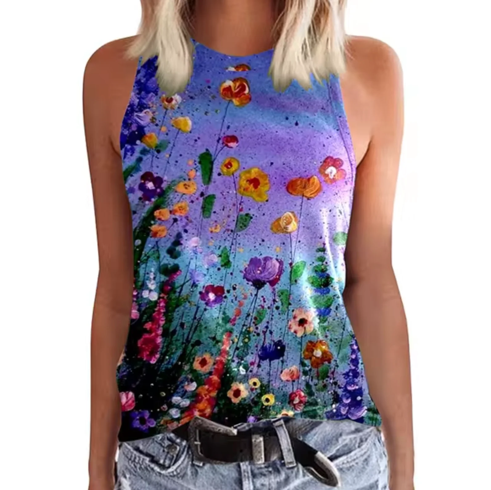 Camilla® | Sleeveless Top With Colorful Flowers - Image 5
