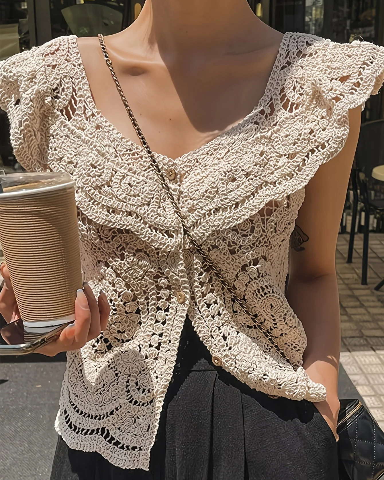 Cándida® | Elegant Boho Blouse With Button Placket - Image 2