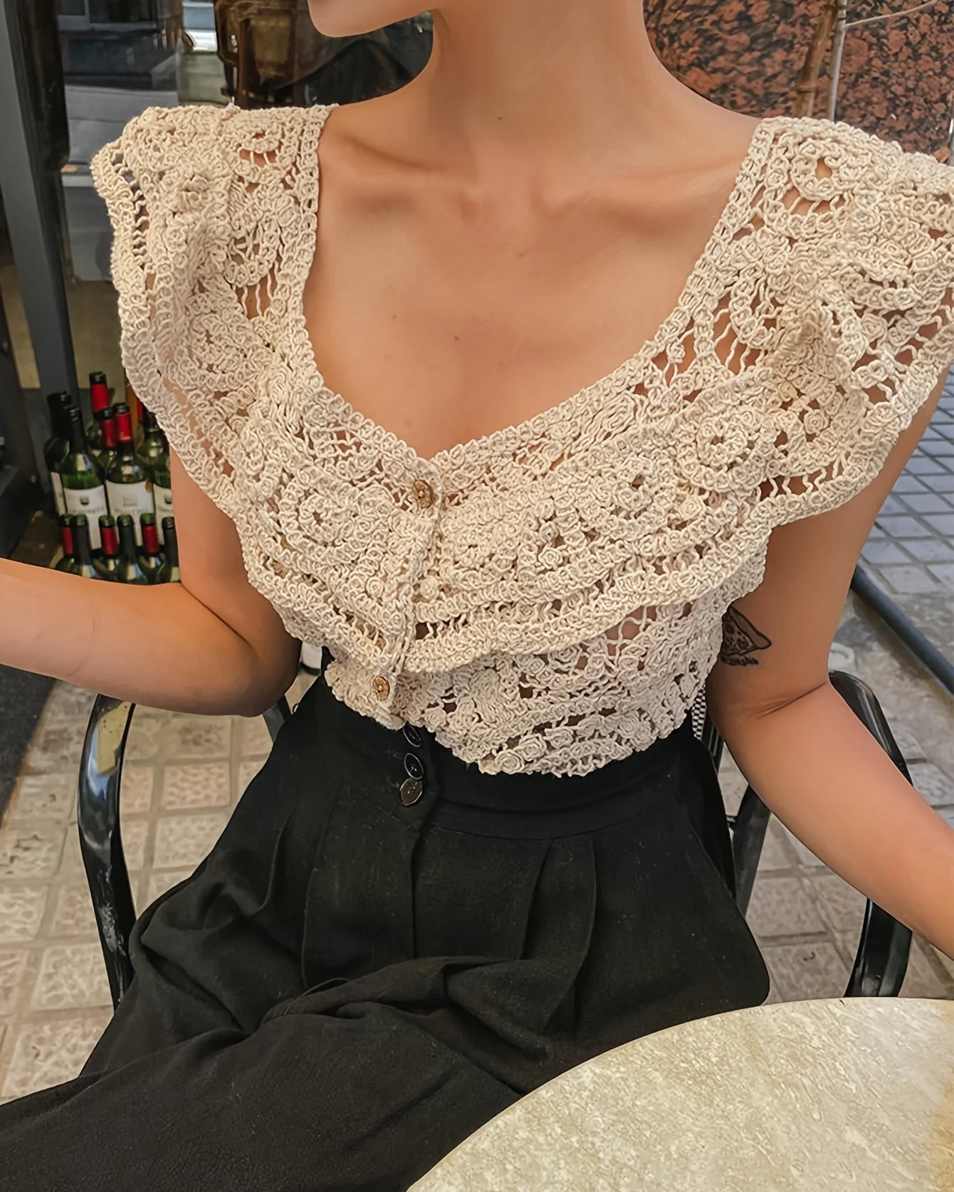 Cándida® | Elegant Boho Blouse With Button Placket - Image 3