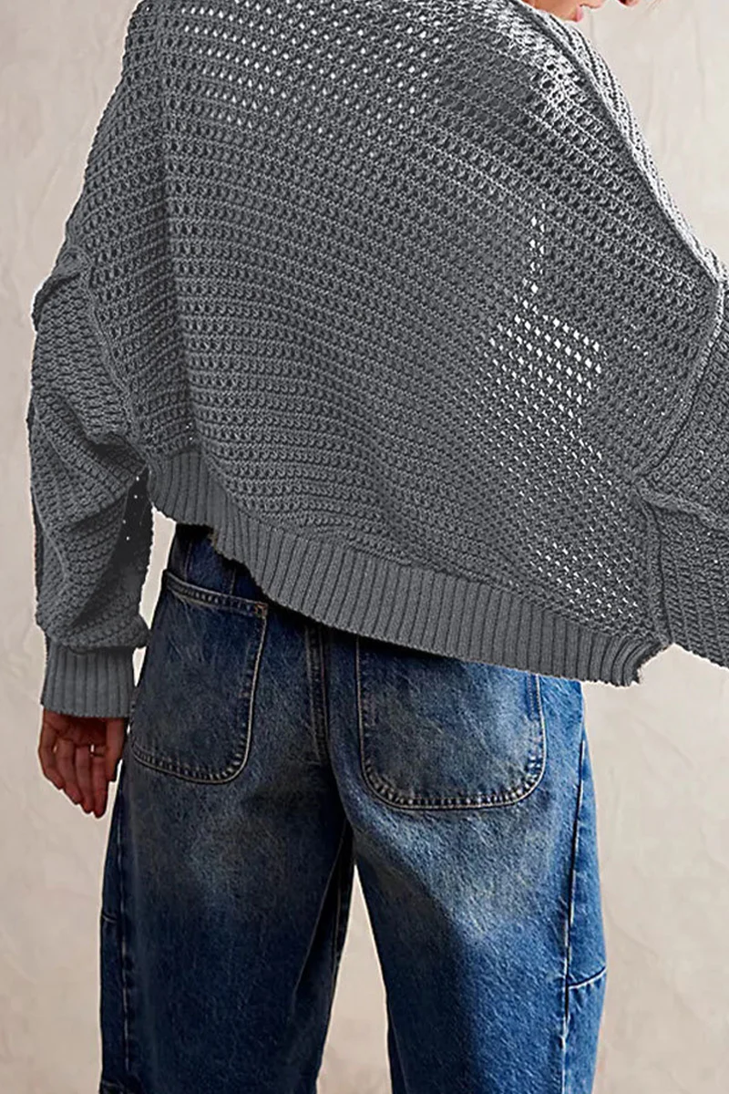 Carina | Casual everyday outerwear with plain woven pattern and cardigan collar - Image 10
