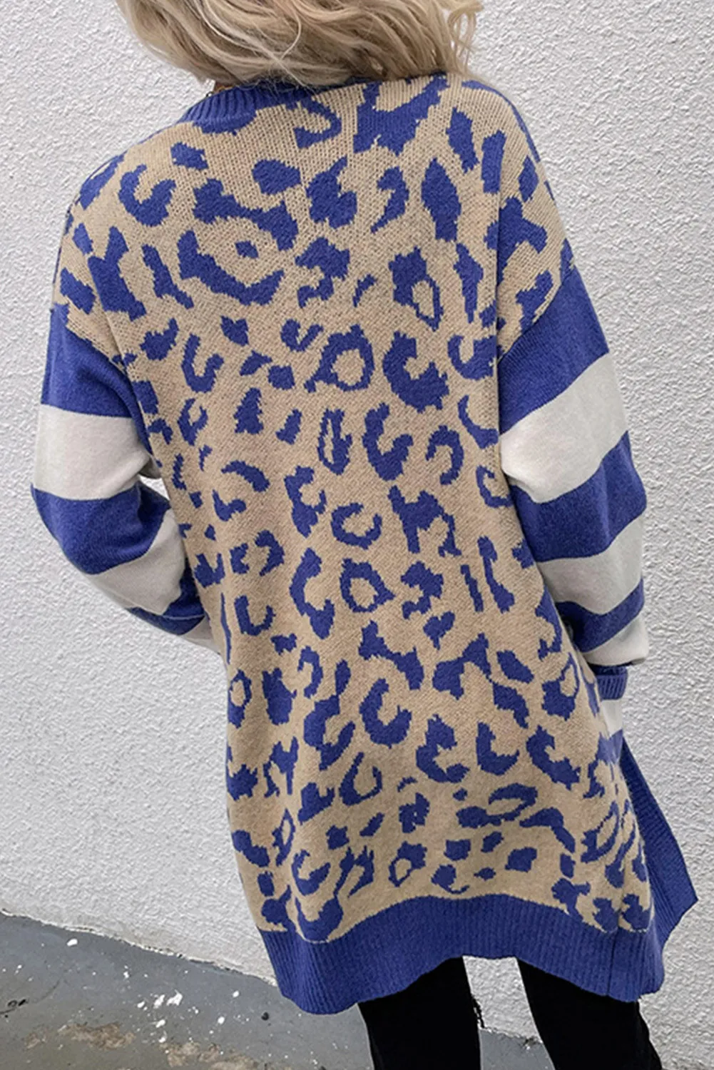 Carina | Long sleeve leopard print open front cardigan - Image 2