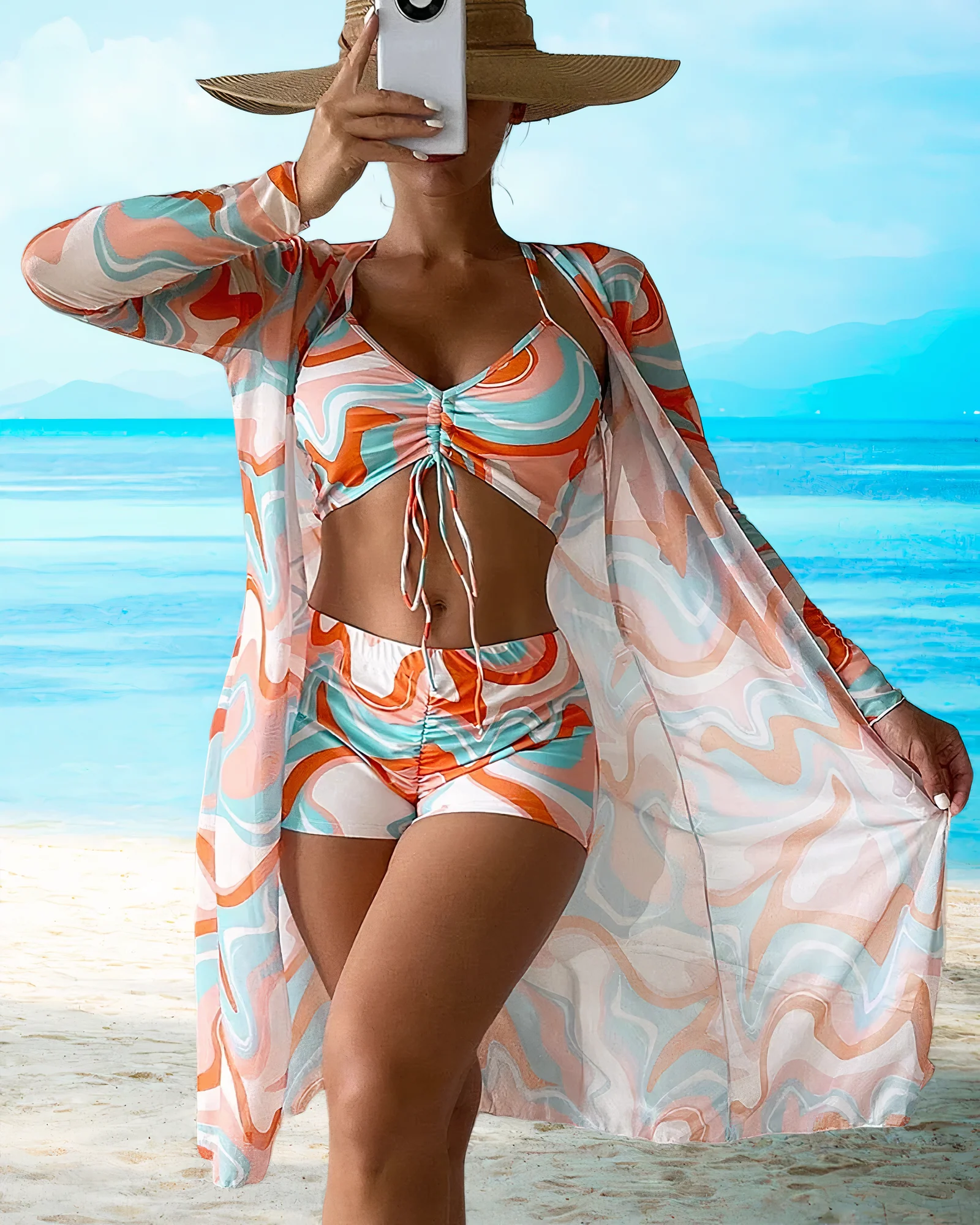 Carla® | High-Waisted Bikini Set With Cover-Up - Image 6