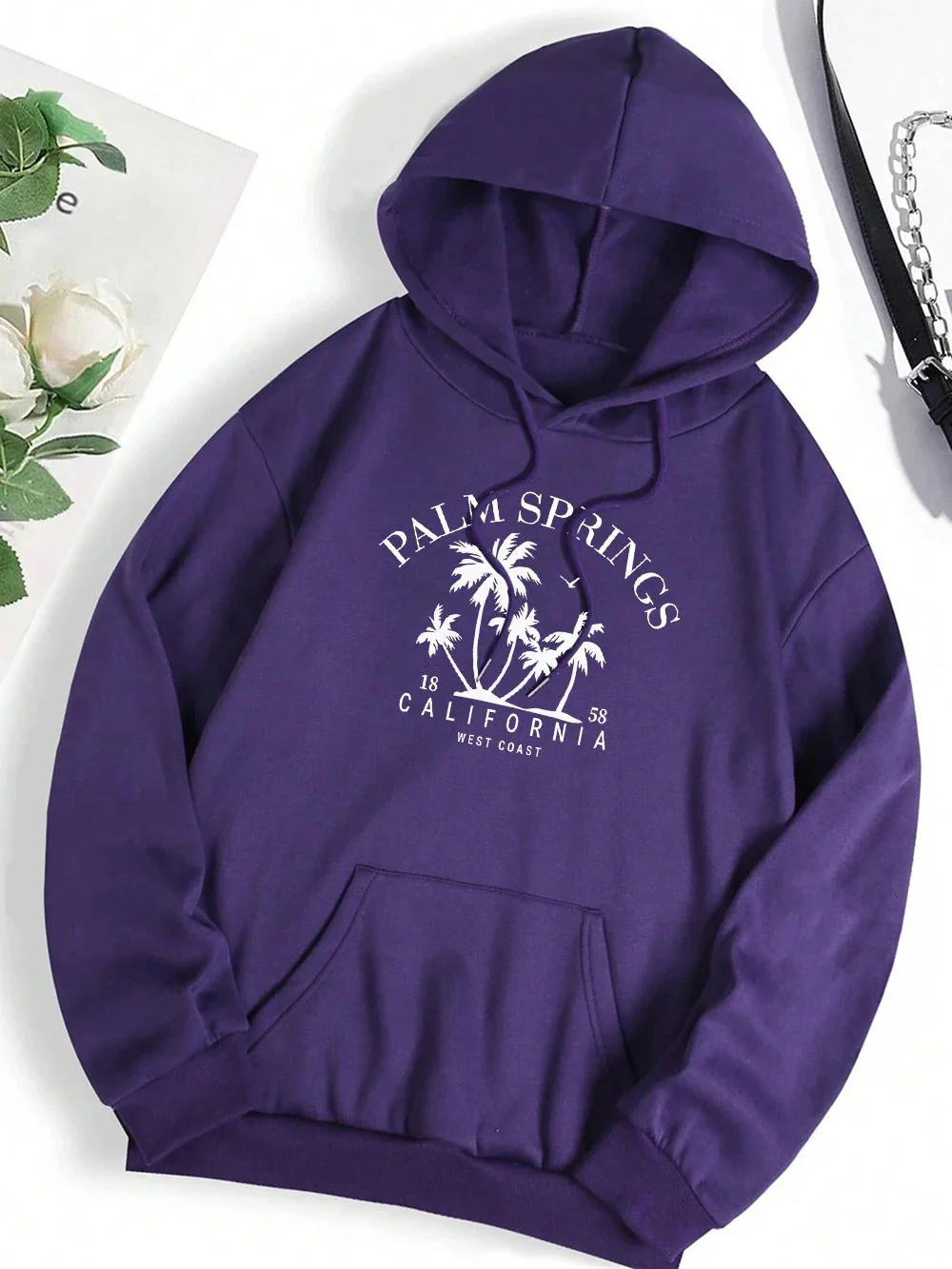 Carla | Oversized hooded sweatshirt with smile print - Image 7