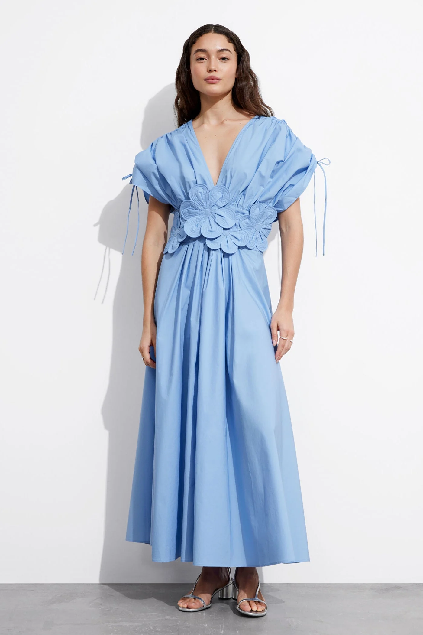 Carla® | V-Neck Maxi Dress With Floral Appliqué