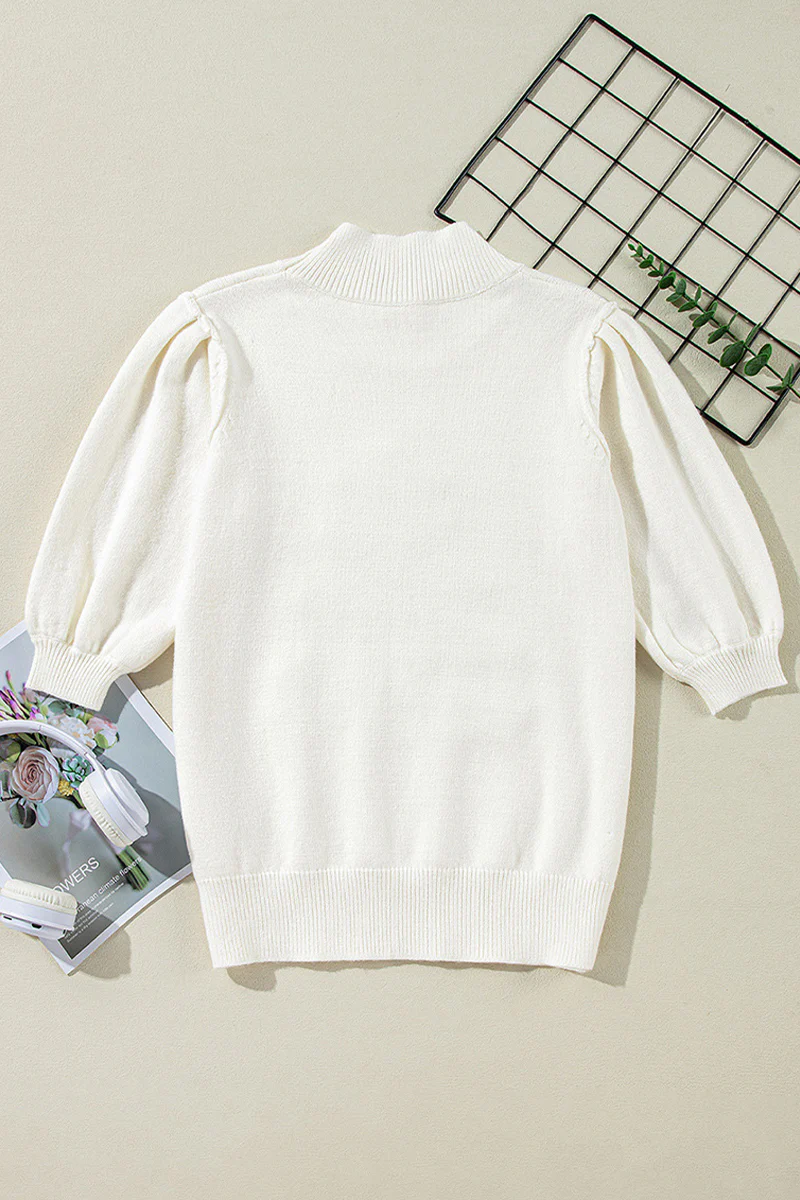 Carmen | Casual turtleneck sweaters with Christmas tree sequin patchwork - Image 6