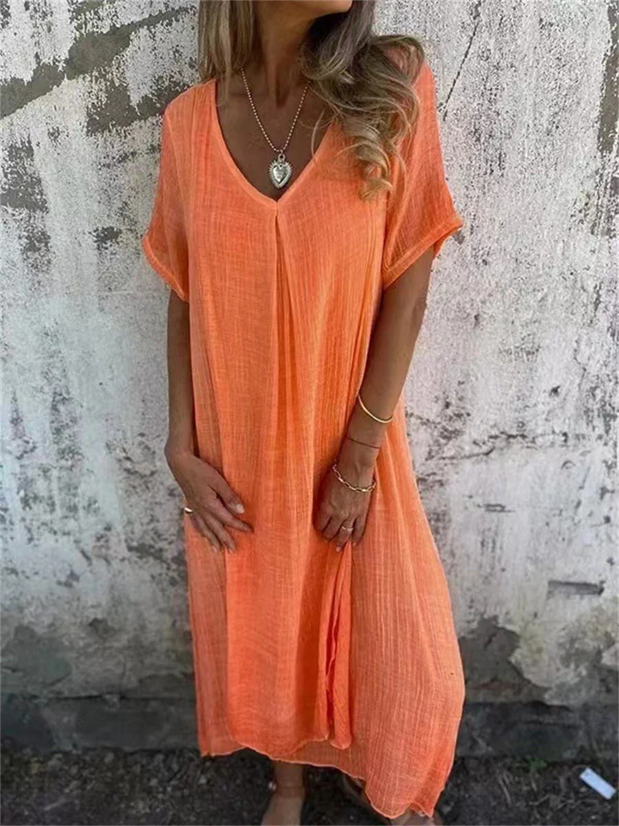 Carmen® | Women's Elegant V-Neck Midi Dress - Image 5