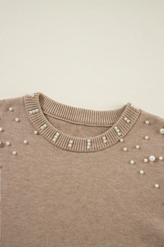 Carolina | Beaded sweater with dropped shoulder and crew neck - Image 15