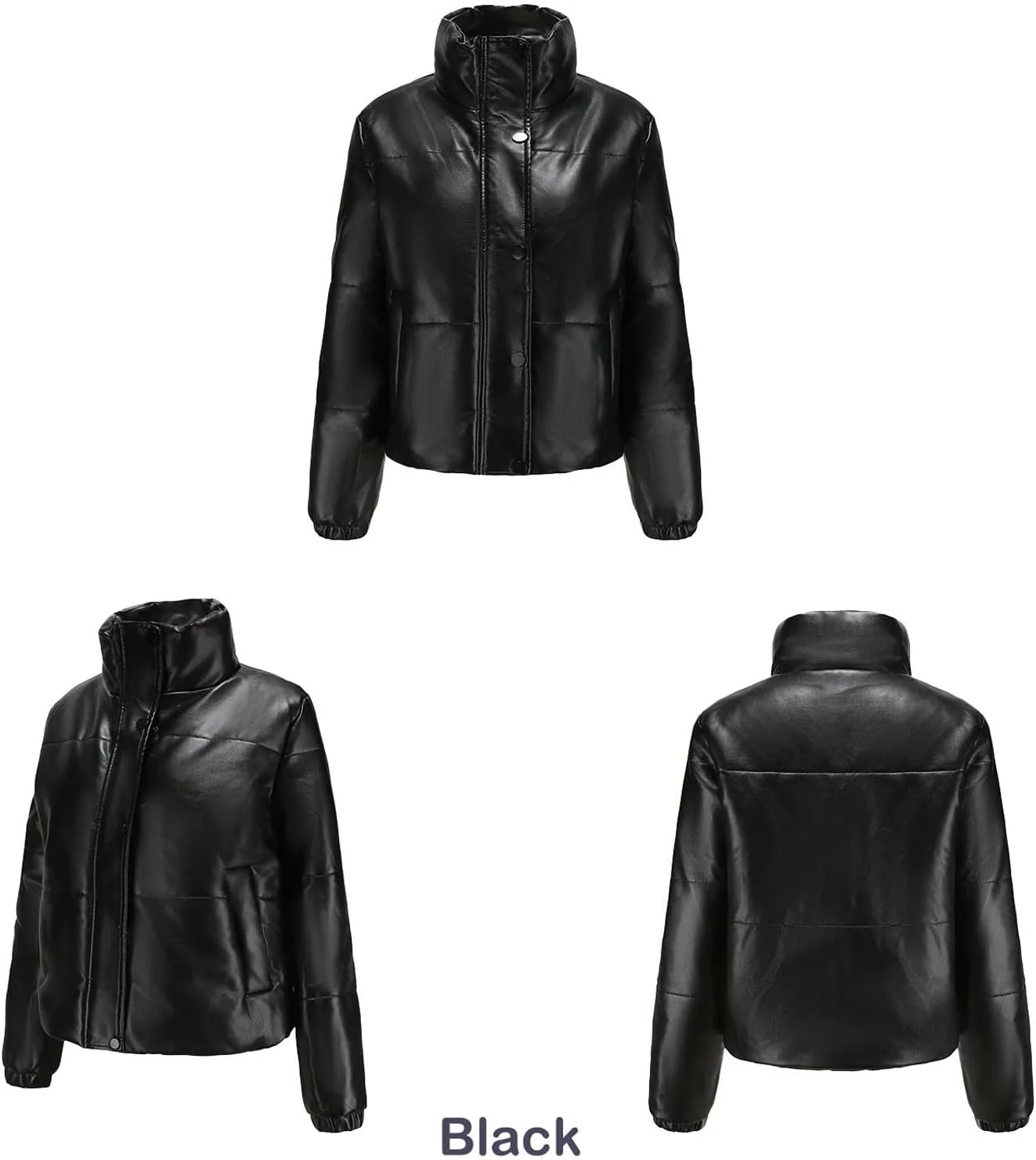 Carolina | Black puffer jackets - Image 4