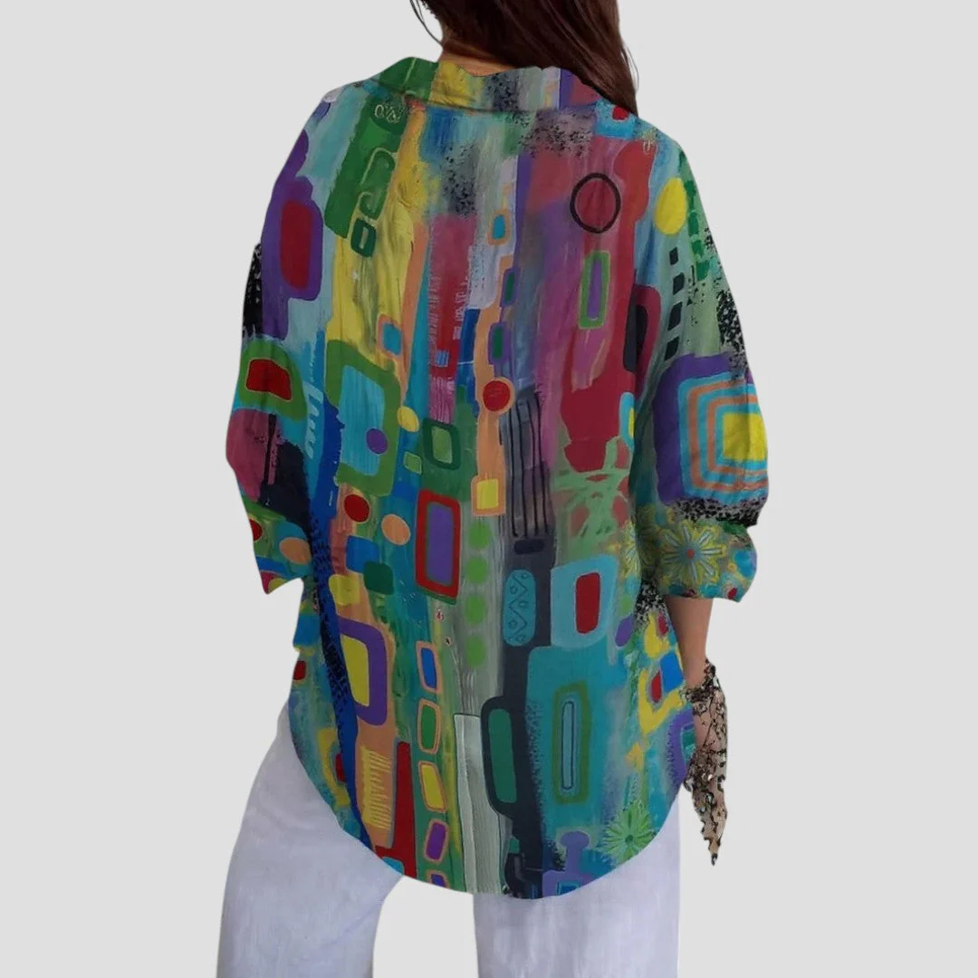 Carolina® | Elegant ladies blouse with geometric pattern - Image 2