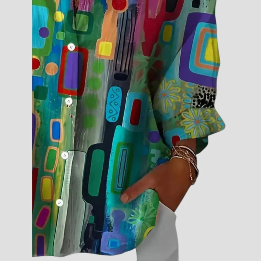 Carolina® | Elegant ladies blouse with geometric pattern - Image 3