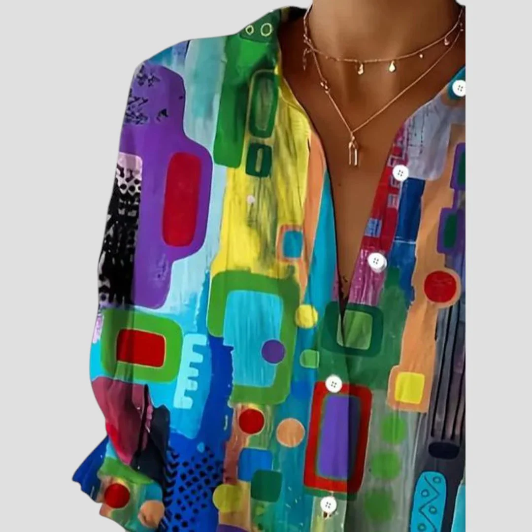 Carolina® | Elegant ladies blouse with geometric pattern - Image 4