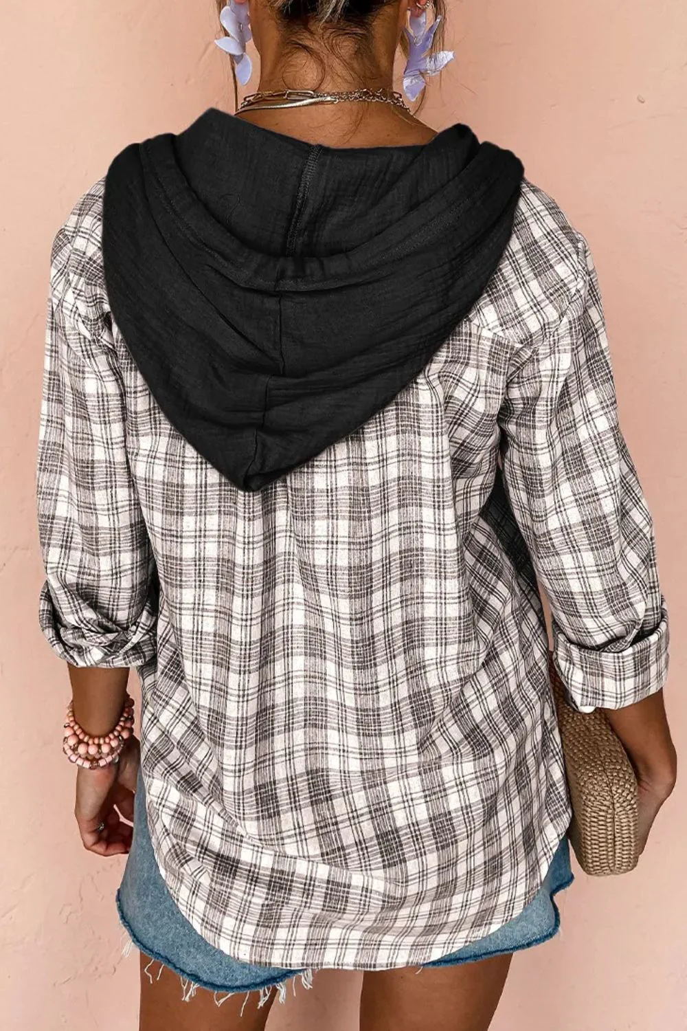 Carolina | Hooded jacket with drawstring and buttons - Image 11