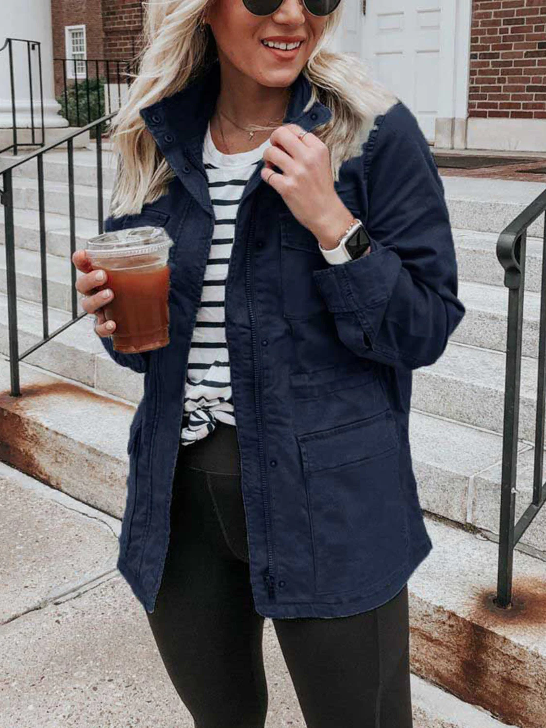 Carolina | Long sleeve zip jacket with pockets - Image 14