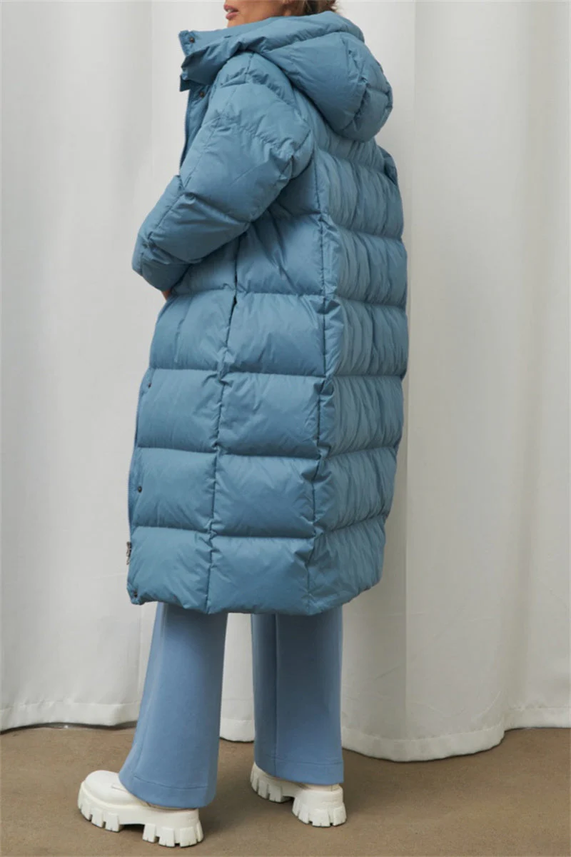 Casandra | Casual Outerwear with Hooded Collar and Solid Color Patches (3 Colors) - Image 16