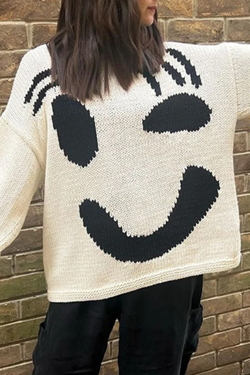Casandra | Casual solid color O-neck tops with contrast fabric - Image 8