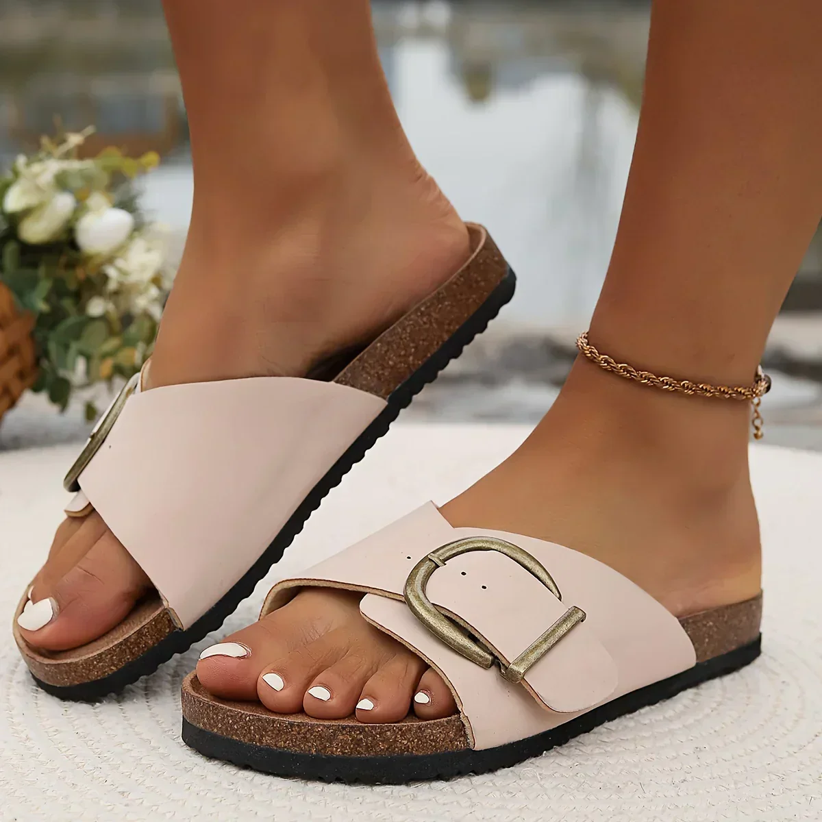 Catalina® | Women'S Cork Mules With Buckle Strap Design - Image 5