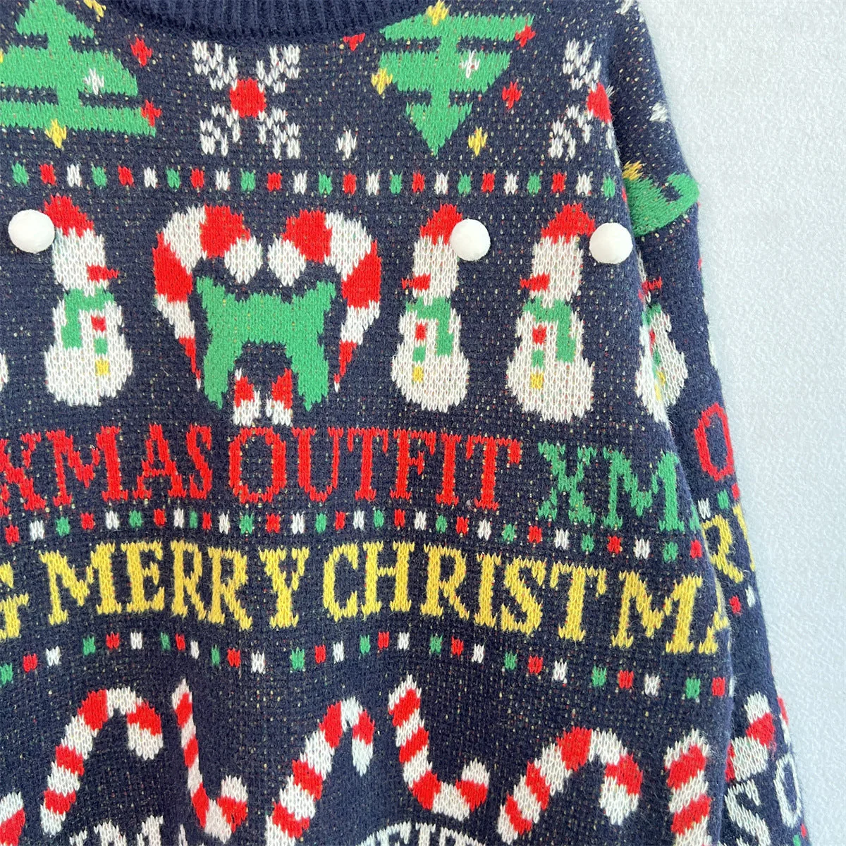 Catarina | Christmas pattern crew neck long sleeve sweater - Image 6