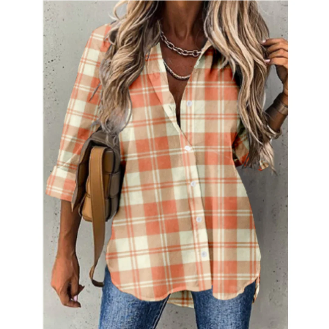 Cecilia® | Casual Checked Blouse - Image 4