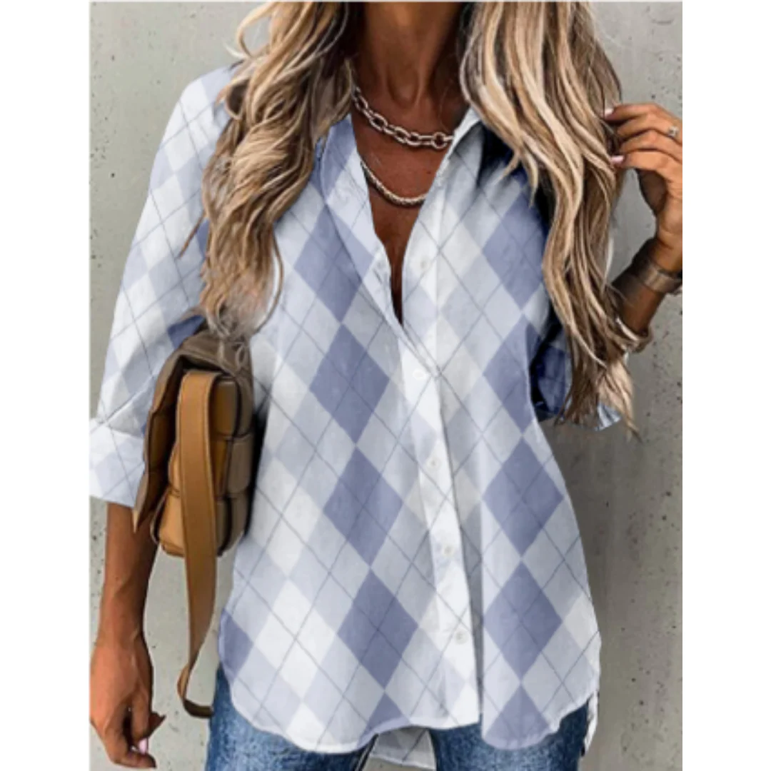 Cecilia® | Casual Checked Blouse - Image 6