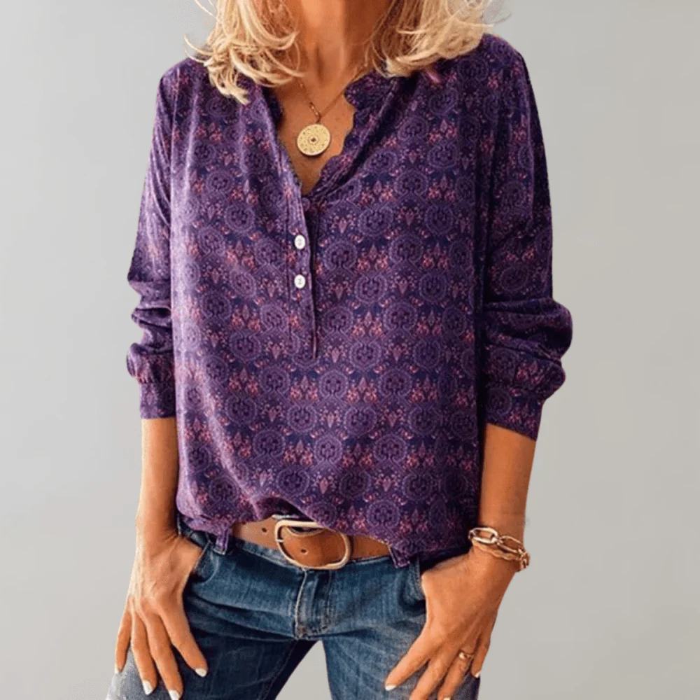 Celia® | Elegant Vintage Cotton Blouse In A Classic Style - Image 2