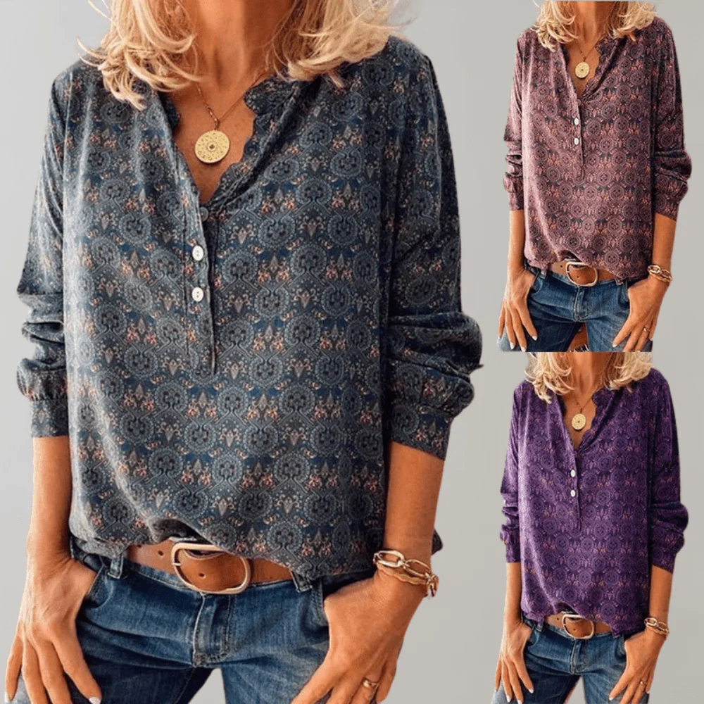 Celia® | Elegant Vintage Cotton Blouse In A Classic Style - Image 4