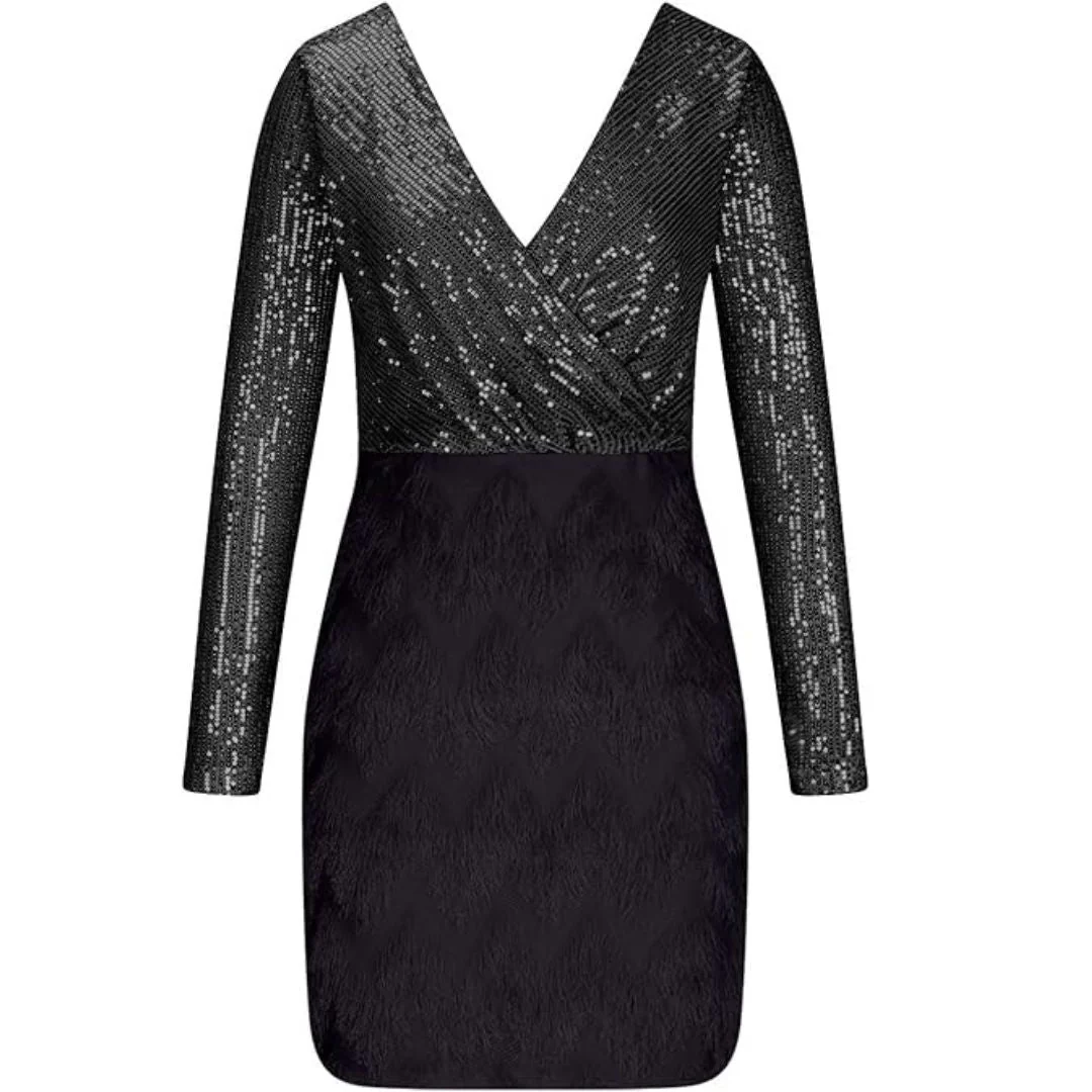 Celia® | Sequin Dress With V-Neck - Image 12