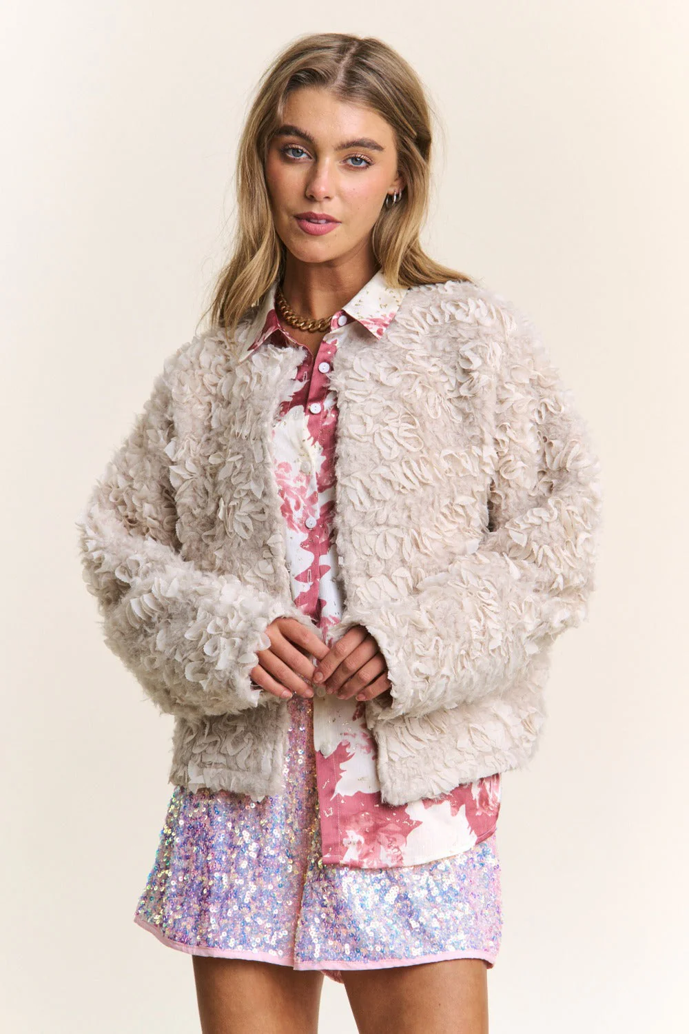 Celine | J.NNA Chic jacket made of mixed fabrics - Image 3