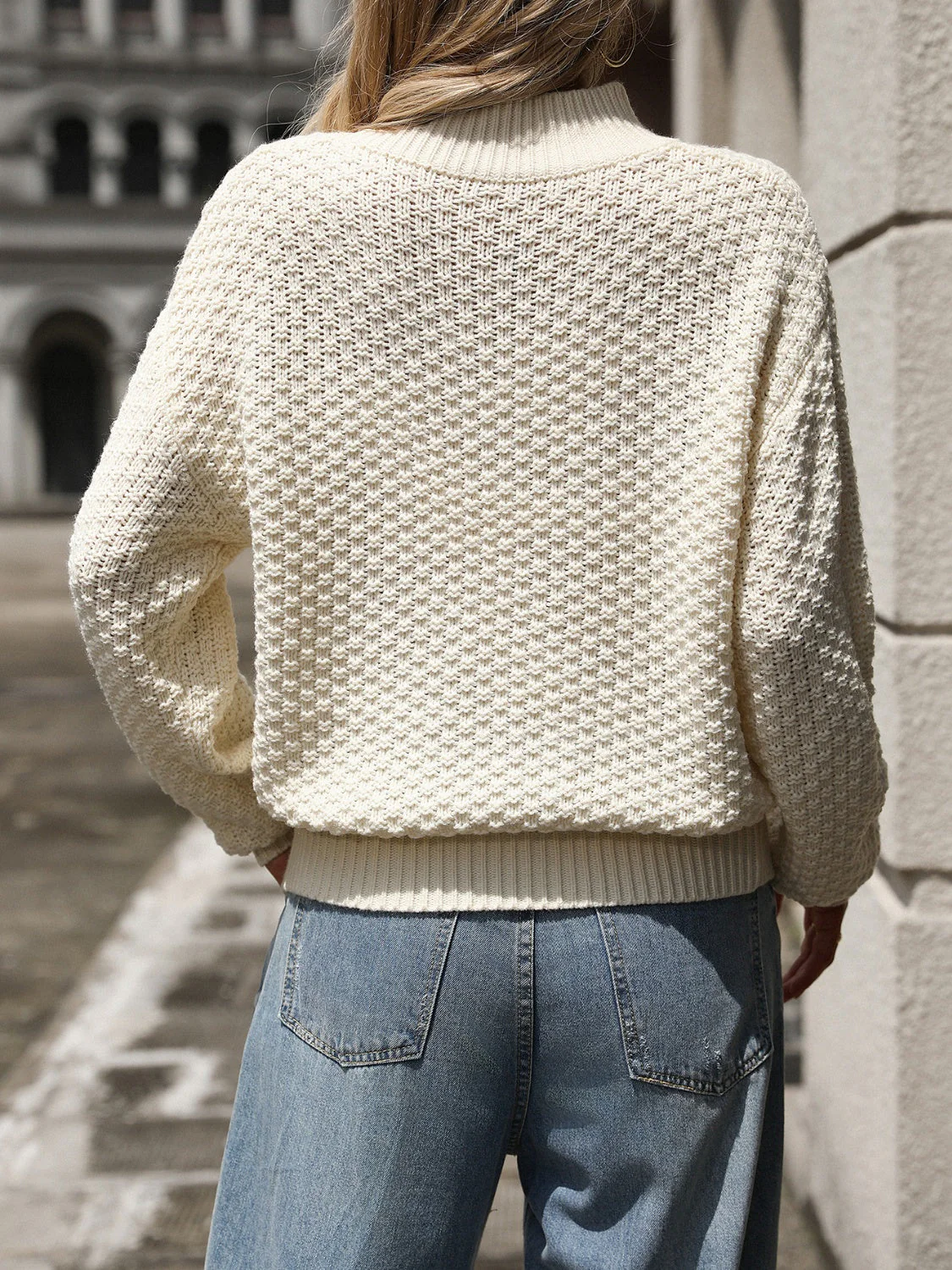 Celine | Long-sleeved sweater with stand-up collar - Image 2