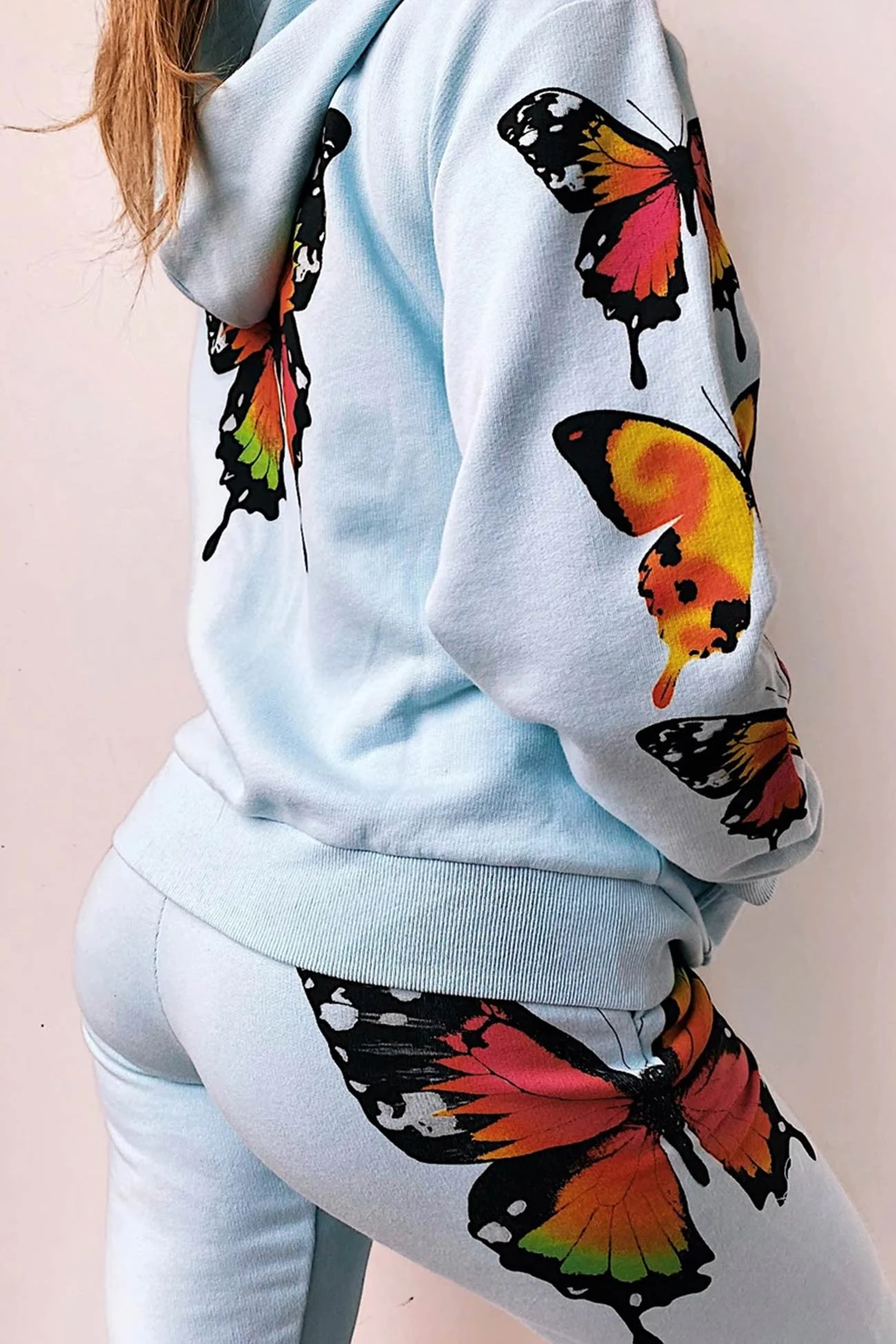 Charlotte | Butterfly print zip hoodie set - Image 23
