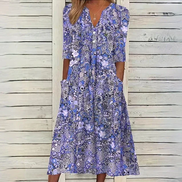 Chelsea® | Elegant Floral Midi Dress For Women - Image 2