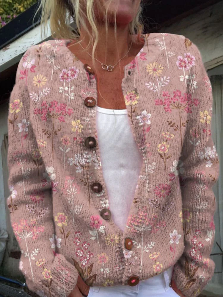 Cinthia | Cardigan with a floral motif - Image 3