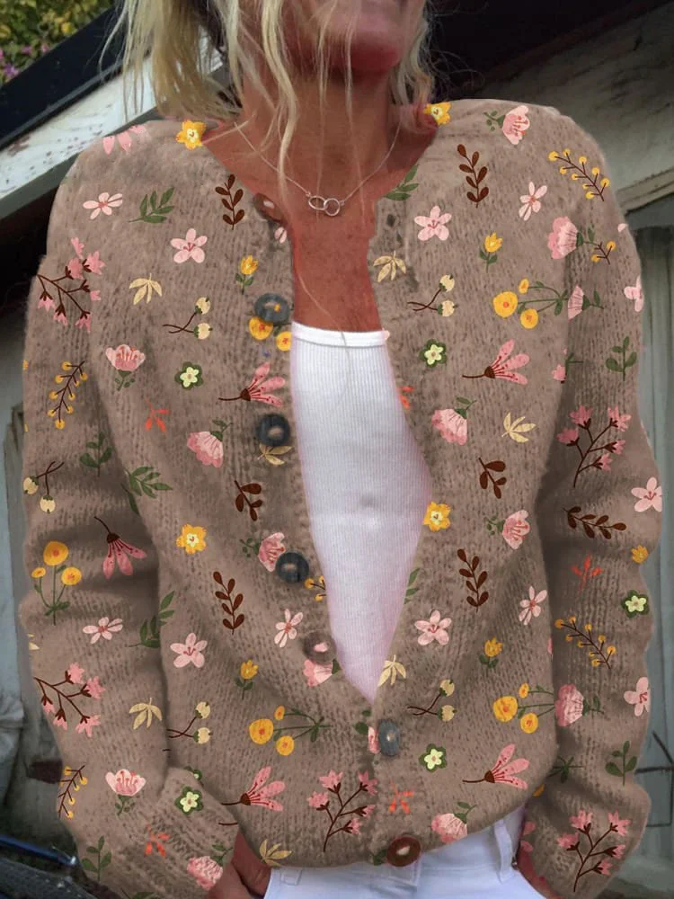 Cinthia | Cardigan with a floral motif - Image 5