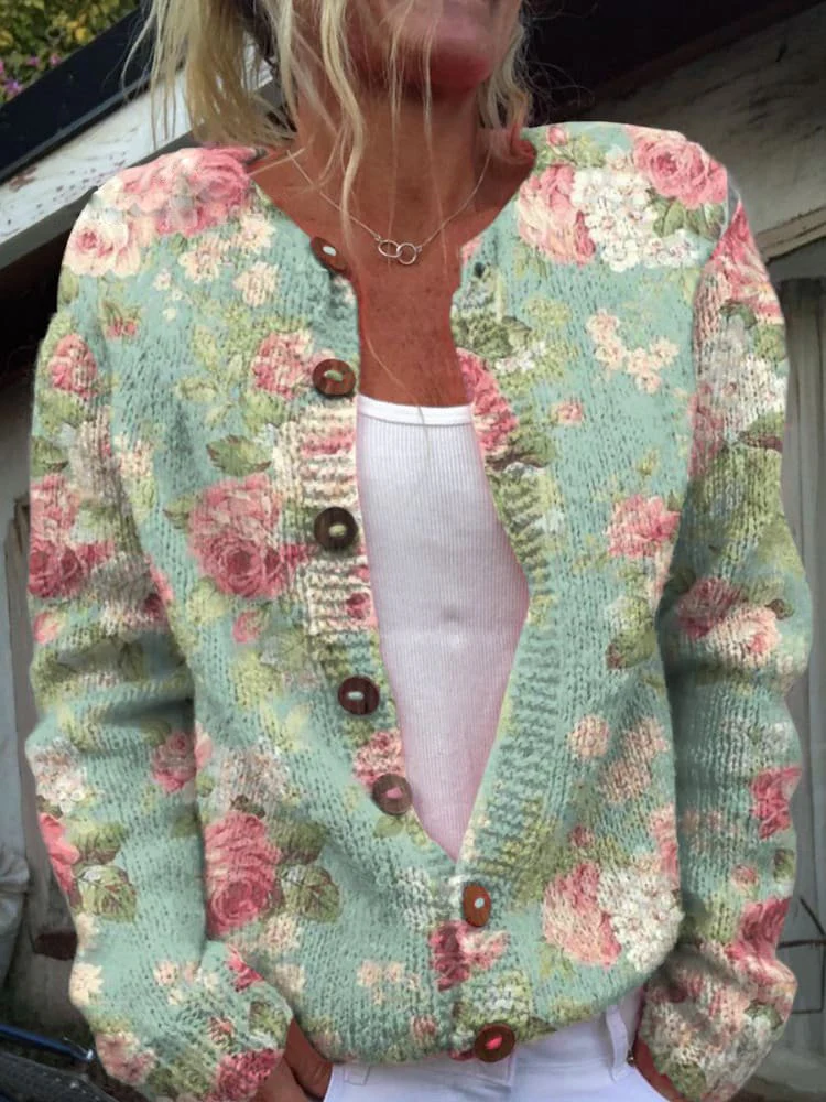 Cinthia | Cardigan with a floral motif - Image 6