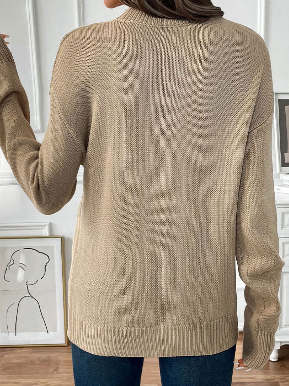 Cintia | Perfee Cherry crew neck long sleeve sweater - Image 2