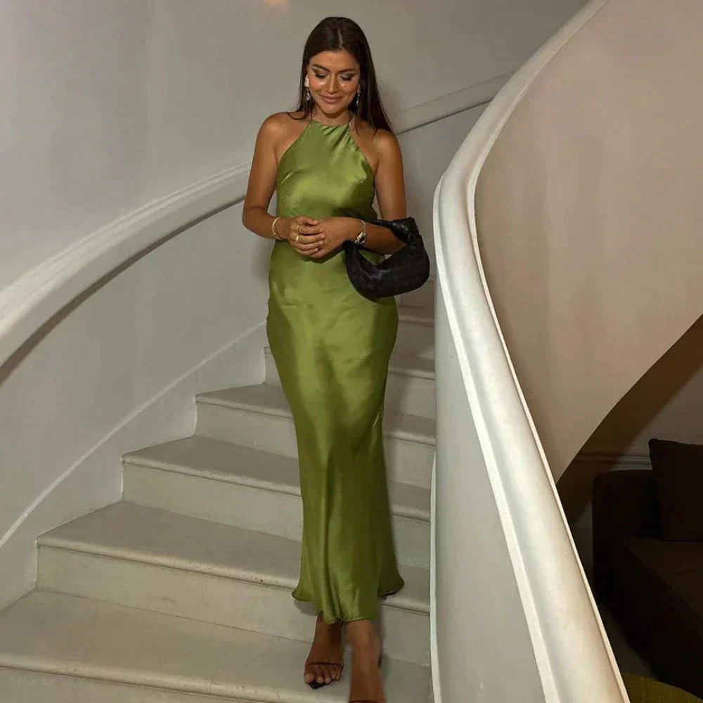 Clara® | Fashionable Sleeveless Silk Dress