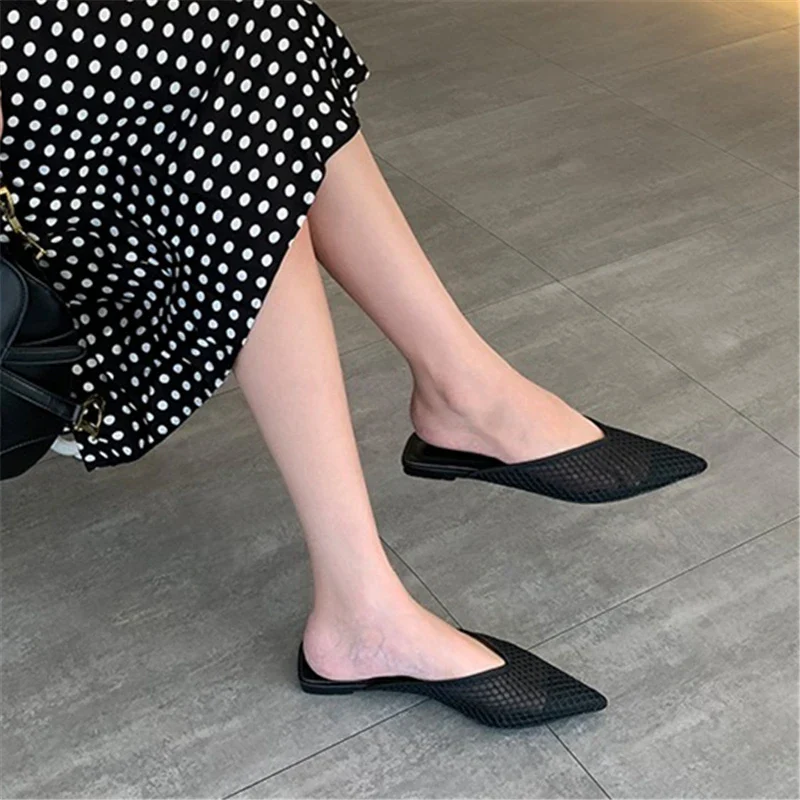 Claribel® | Flat Mules With A Mesh Pattern - Image 3