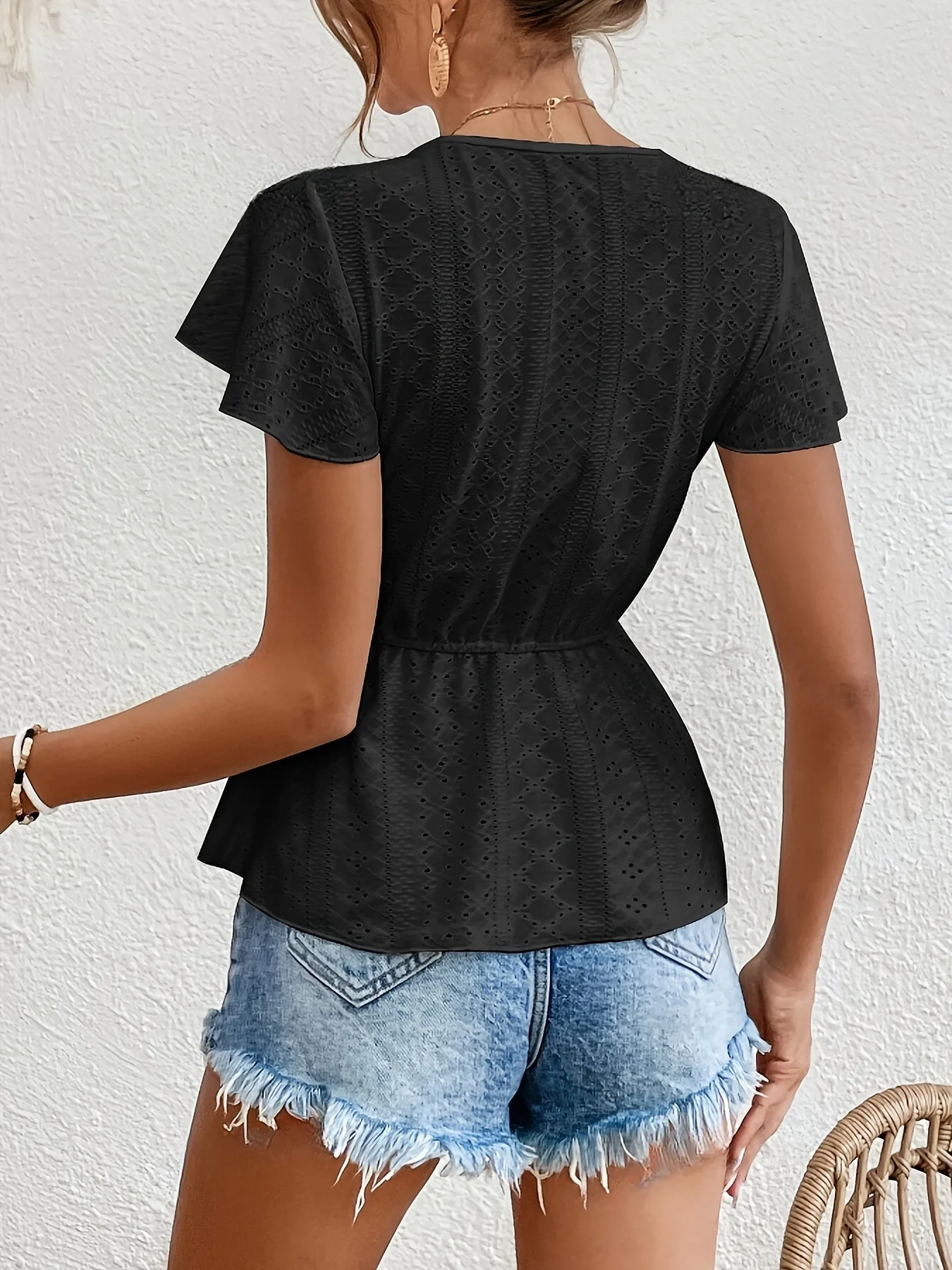 Clarisa® | Elegant V-Neck Lace Blouse - Image 10