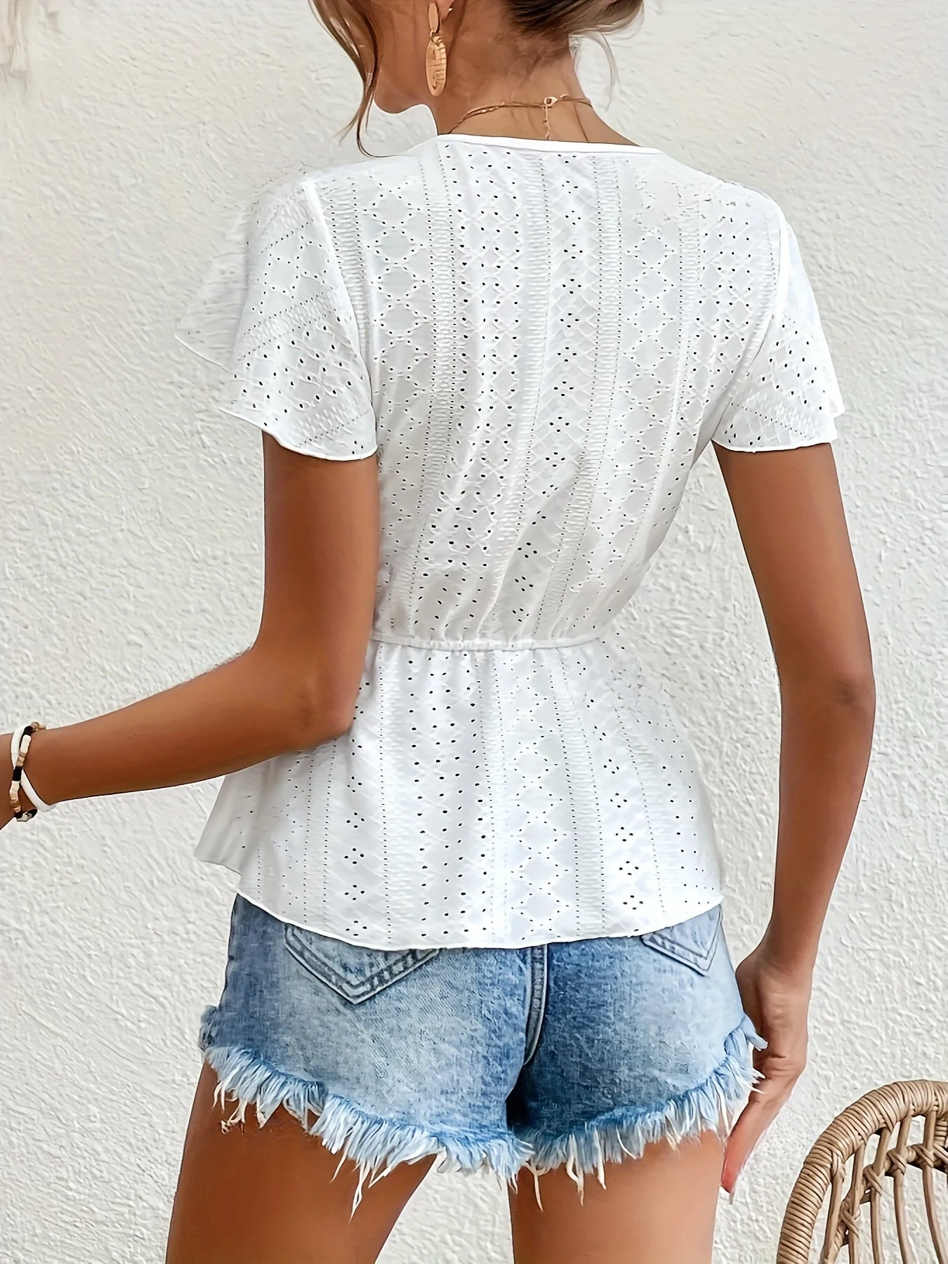 Clarisa® | Elegant V-Neck Lace Blouse - Image 8