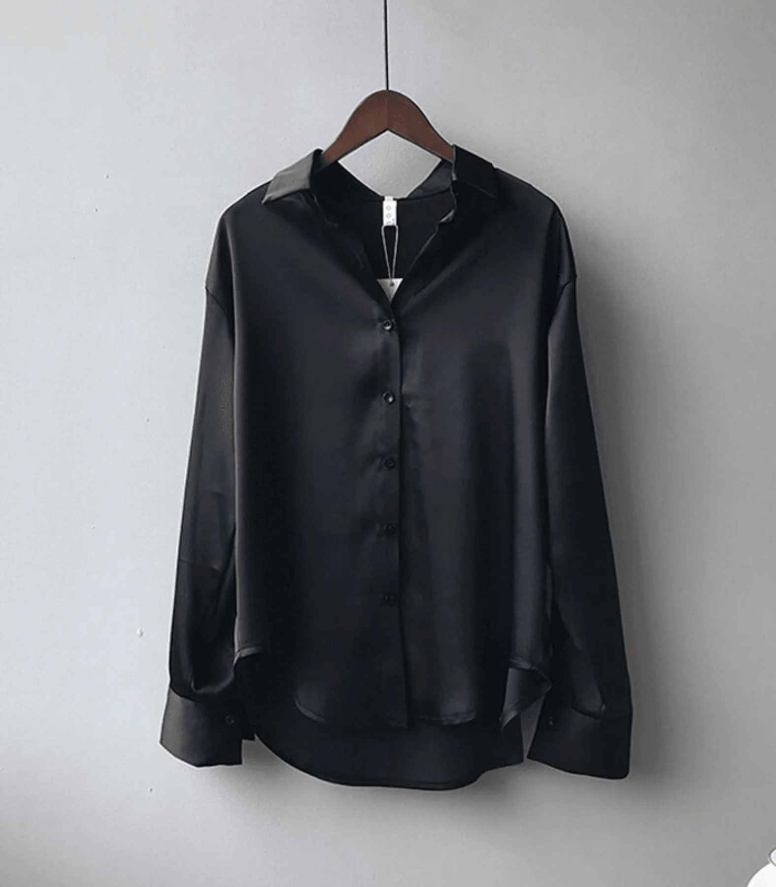 Claudia® | Buttoned Satin Silk Blouse - Image 4