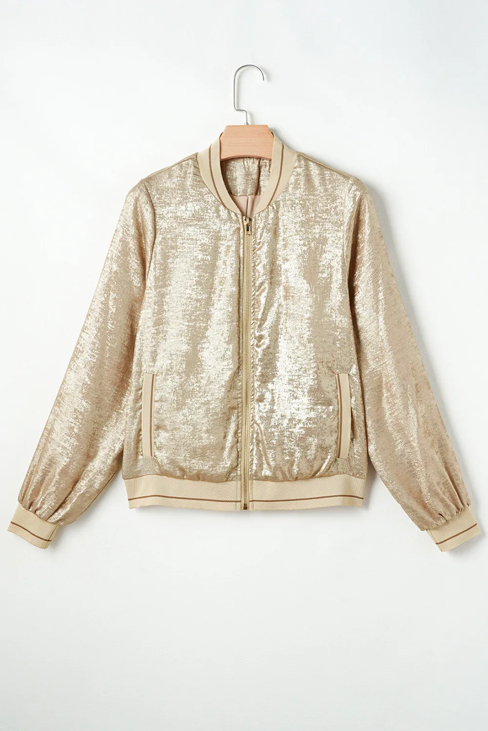 Claudia | Long sleeve jacket with baseball collar and zip - Image 3