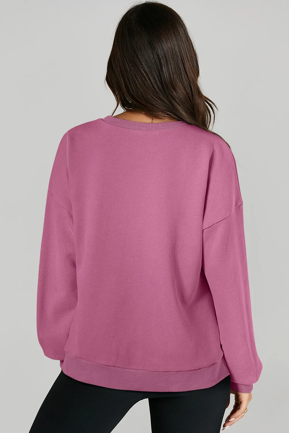Claudia | Long-sleeved sweatshirt with a high, low crew neck - Image 18