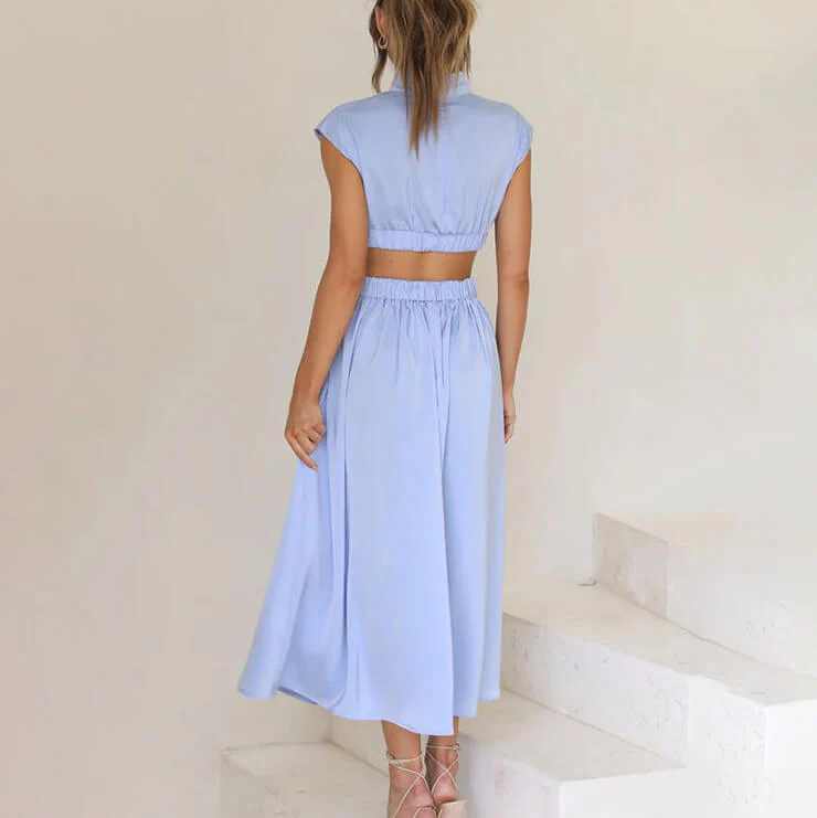 Claudia® | Pleated Dress With High Neck - Image 10