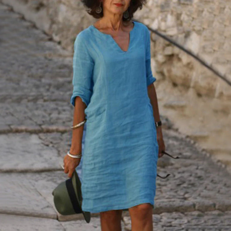 Claudia® | Tummy-Covering V-Neck Dress - Image 3