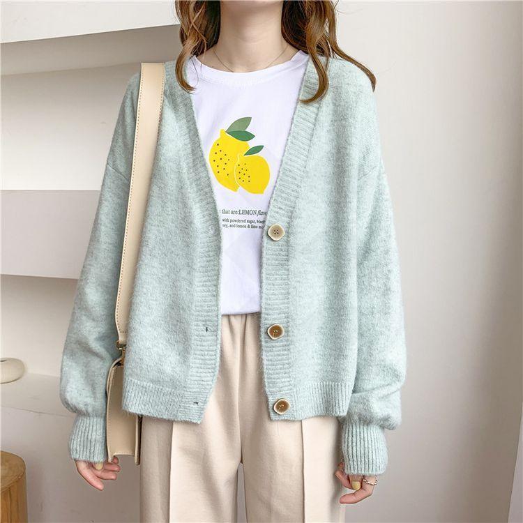 Claudia | Women's autumn V-neck cardigan - Image 2